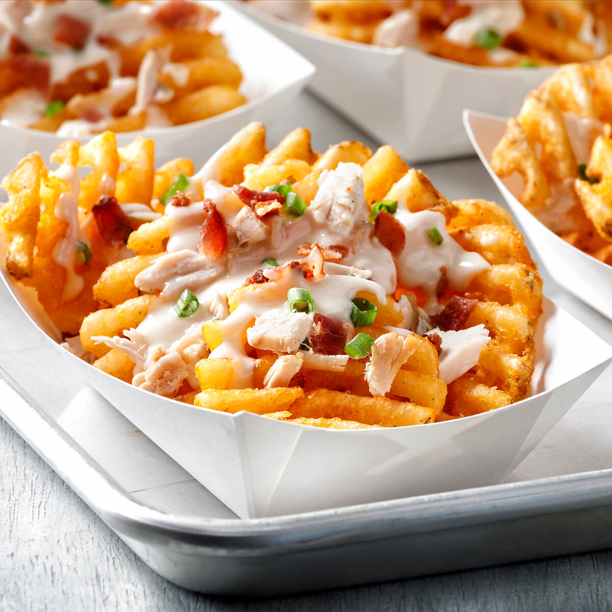 Chicken Bacon Ranch Loaded Poutine Recipe