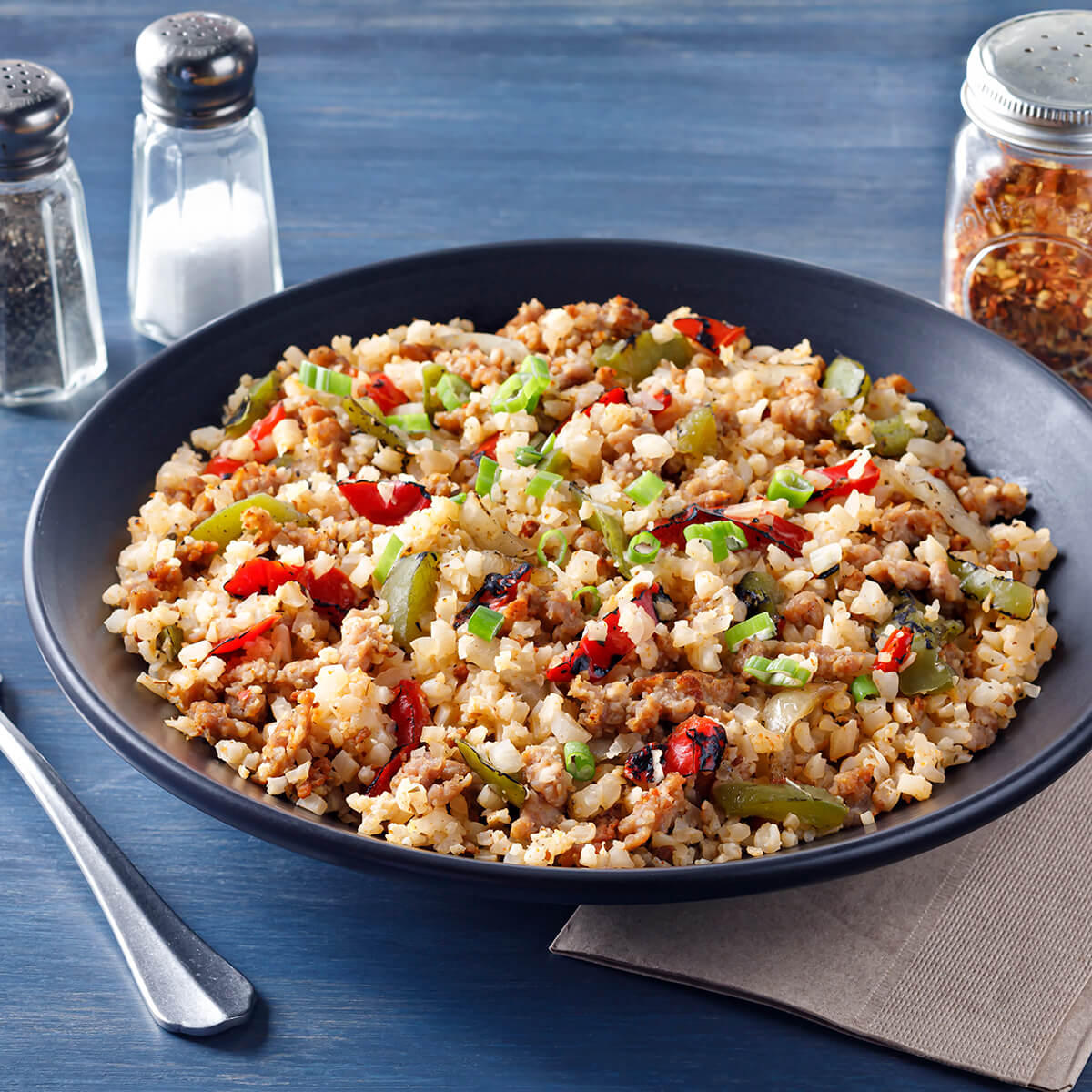 Dirty Cajun Cauliflower Rice Recipe