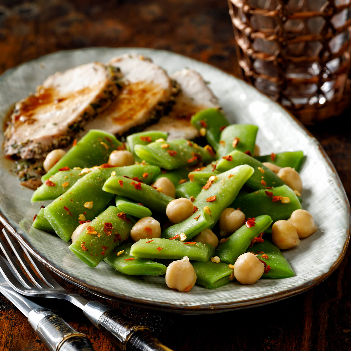 Italian Beans with Garlic Chic Peas Recipe