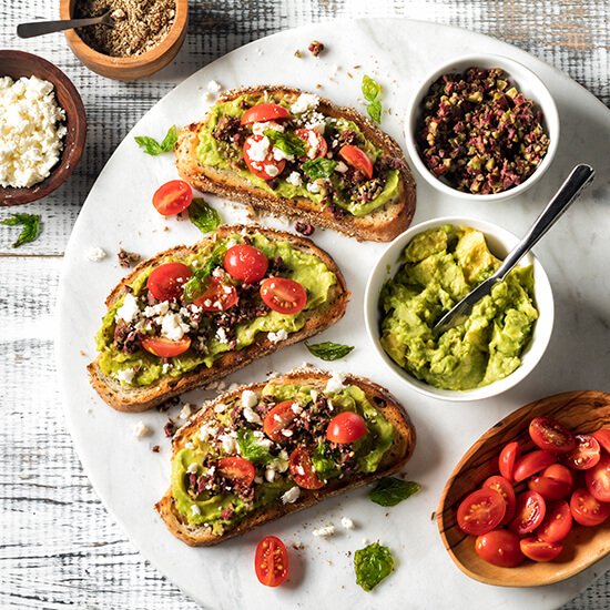 Mediterranean avocado toast