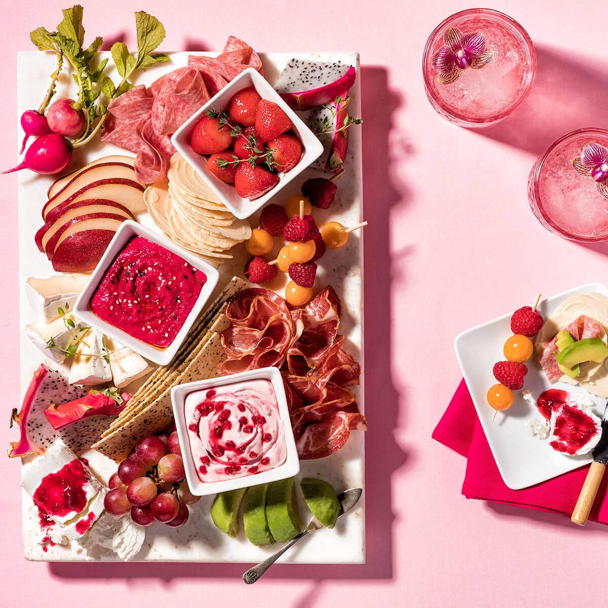 Pink Charcuterie Delight Board Recipe