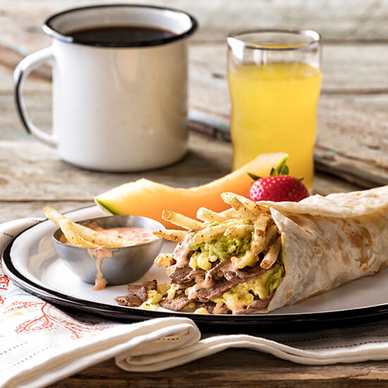 Steak & Frites Breakfast Buritto