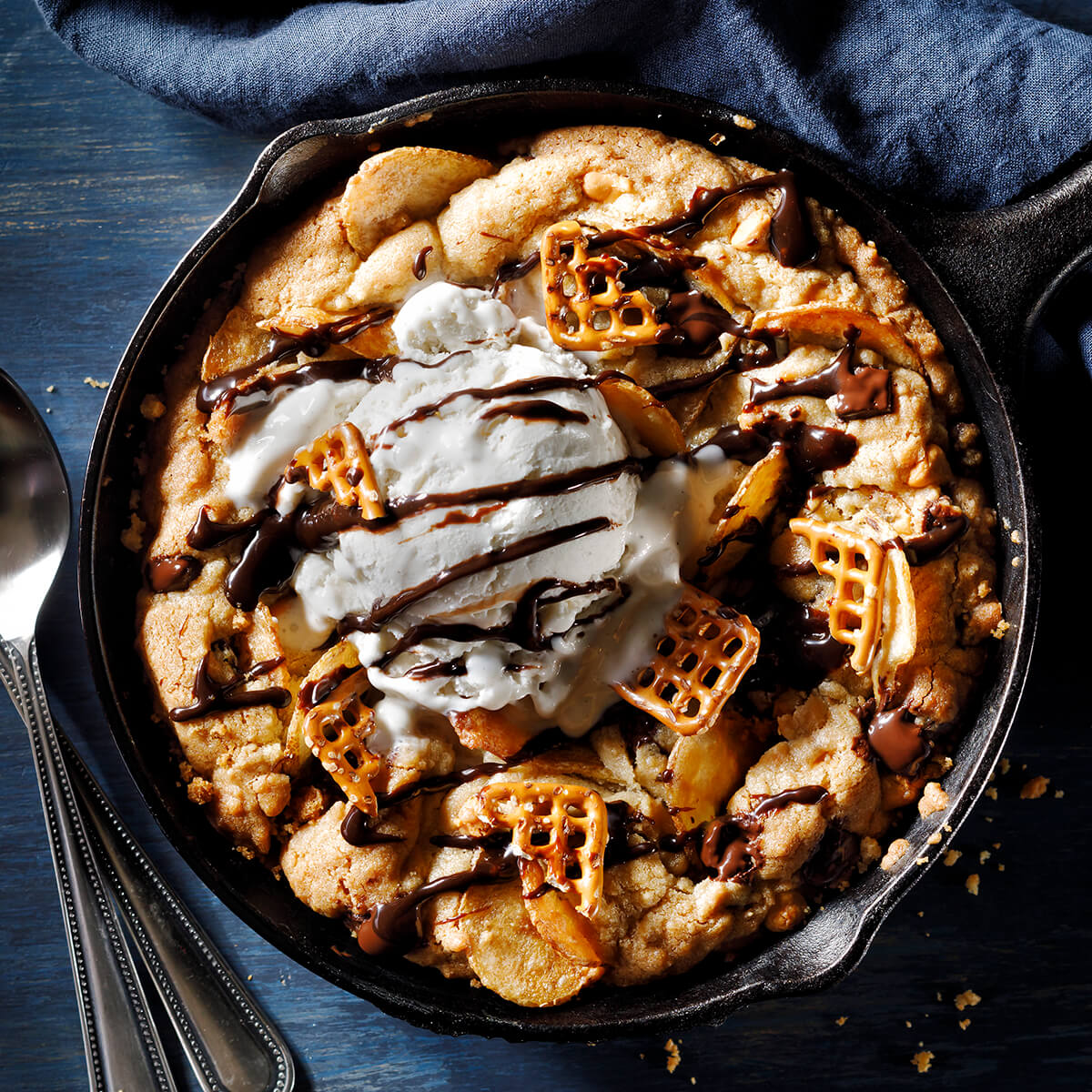 Chocolate Chip Potato Chip Skillet Cookie Recipe