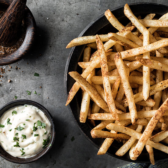 Syrian Spiced Fries With Lemon Aioli