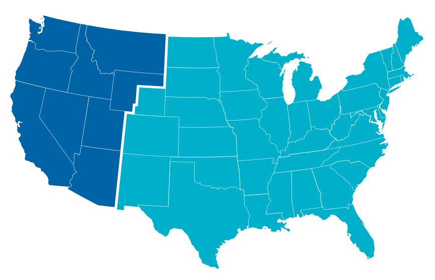 Innvictis Finance Regions Map, East and West