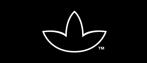 Simplot White Outline Leaf Logo