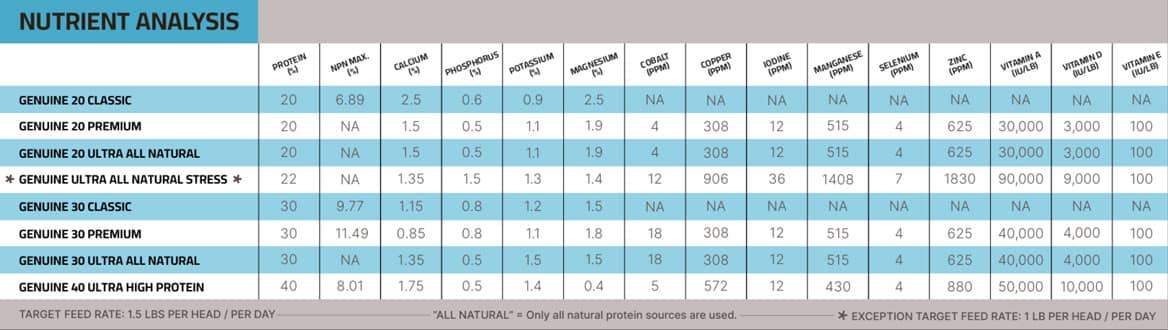 Protein Blocks Chart