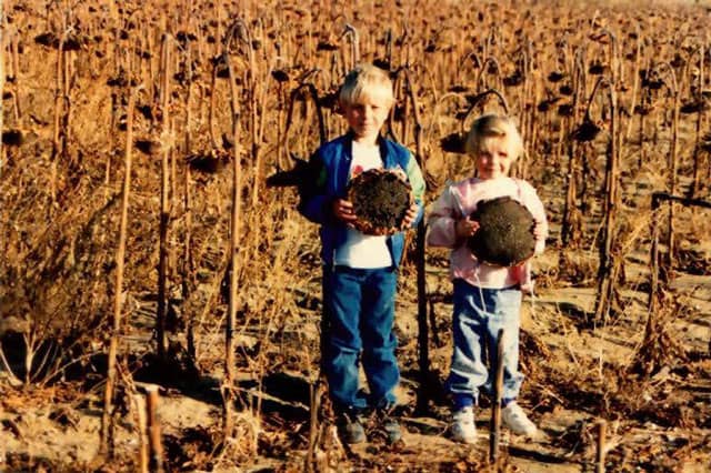 Amanda Kerbs in a field as a kid