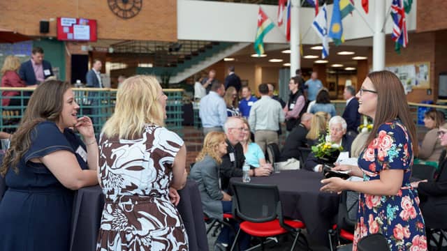 Guests enjoy the celebration of Rock Springs’ 40th anniversary