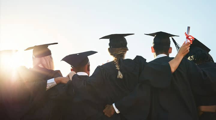 Graduation at Sunset