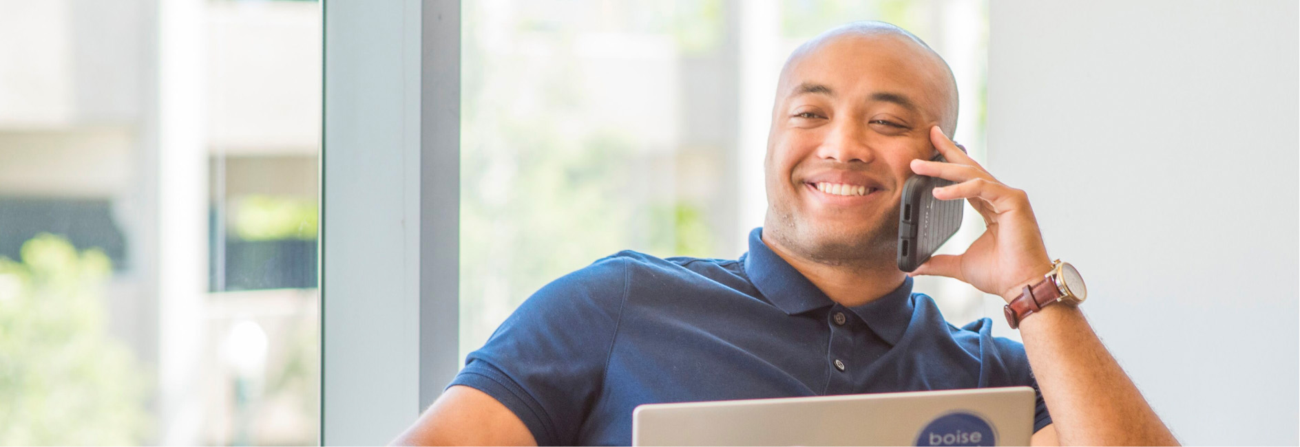 Person talking on the phone