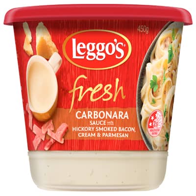 Carbonara Sauce with Hickory Smoked bacon Cream and Parmesan