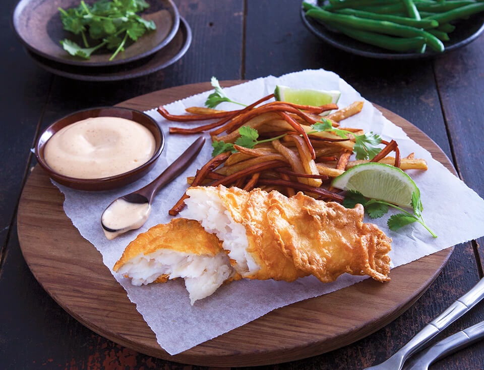 I&J Battered Hoki with Potato Combo Shoestrings